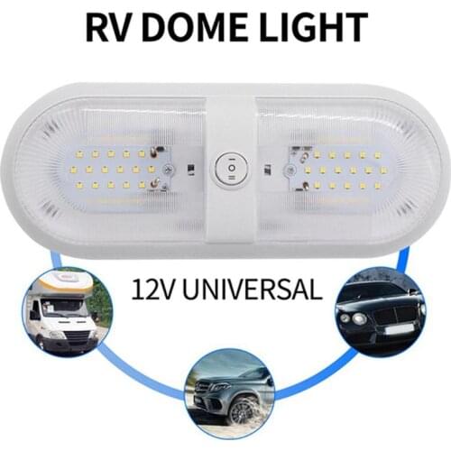 Caravan Accessories 12V Car Interior LED Dome Light Ceiling Lamp with Switch for RV Marine Boat Yacht Camping Car Motorhome