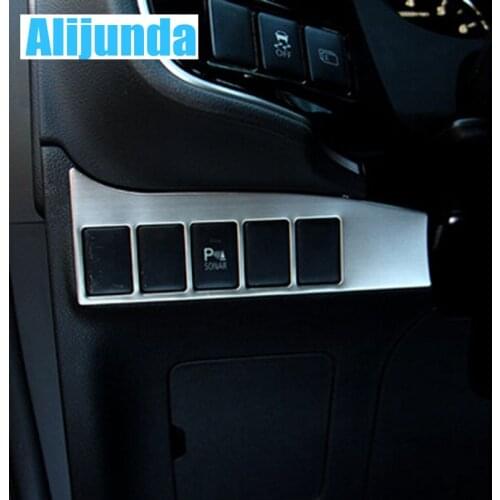 Alijunda For Mitsubishi Outlander 2013 2014 Adjusting button decorative panel plate stainless steel auto accessories
