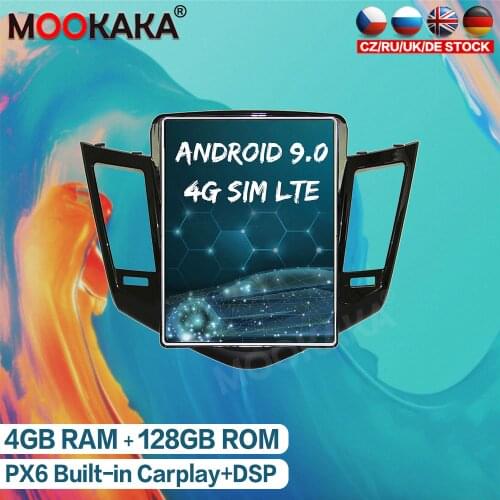 For Chevrolet CRUZE 2008 - 2013 Android 9.0 Car Multimedia Player 4+128GB Tesla Style Auto Radio Stereo GPS Navigation Head Unit