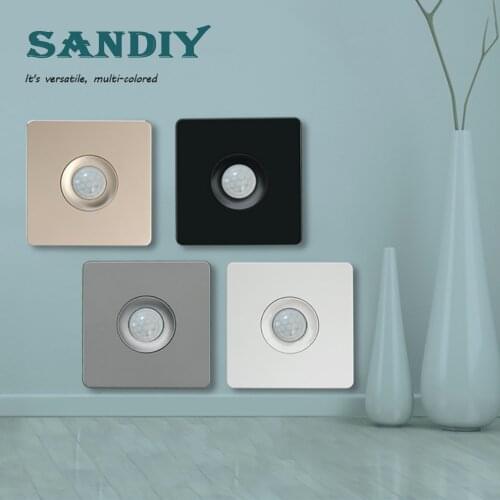 PIR Infrared Wireless Motion Sensor Recessed Wall Switch Automatic Module Light On Off Switch LED Induction Light Control Switch