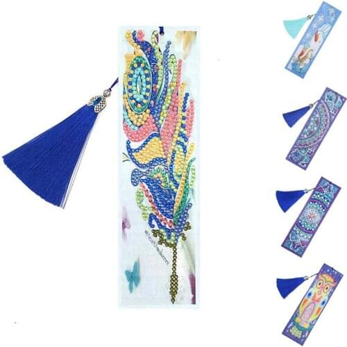 DIY Tassel Bookmark Embroidery Art Diamond Painting Craft 5D Book Mark Kit Gift