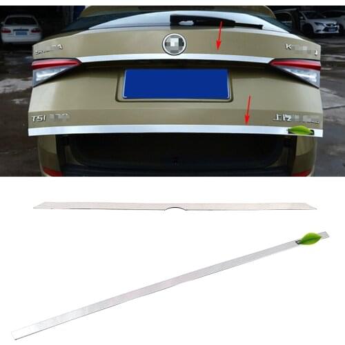 For Skoda Kodiaq 2016-2020 Car Boot Tail Door Rear Trunk Lip Trim Exterior Moulding Accessories Tailgate Protection Decoration