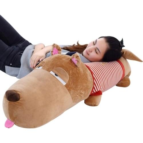Dorimytrader Giant Soft Cartoon Dog Plush Toy Stuffed Animal Classic Doll Pillow for Children Gift 43inch 110cm