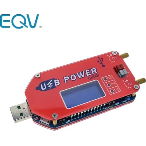 EQV DP3A Digital display USB adjustable power module DC 1-30V 15W QC 2.0 3.0 FCP Quick charge laboratory power supply regulador