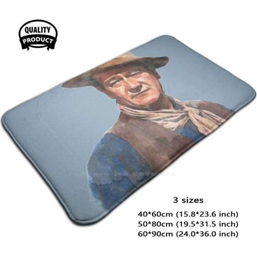 John Wayne " The " - Watercolor Soft House Family Anti-Slip Mat Rug Carpet John Wayne Bravo The Cowboy Classic Film Classic