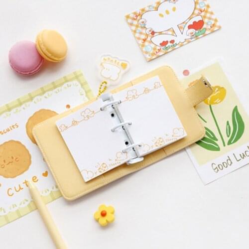2020 1 Set Yiwi New Arrive 3 Hole Mini Planner Cartoon Pu Leather Notebook 3 Loose Leaf Binder Diary With Filler Pages