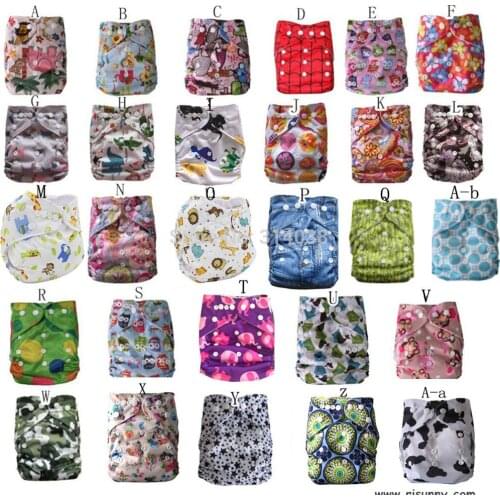 Newest desigen arrived risunny baby cloth diaper print color choose desigen 10 set ( cloth diaper+ bamboo insert 5layer)