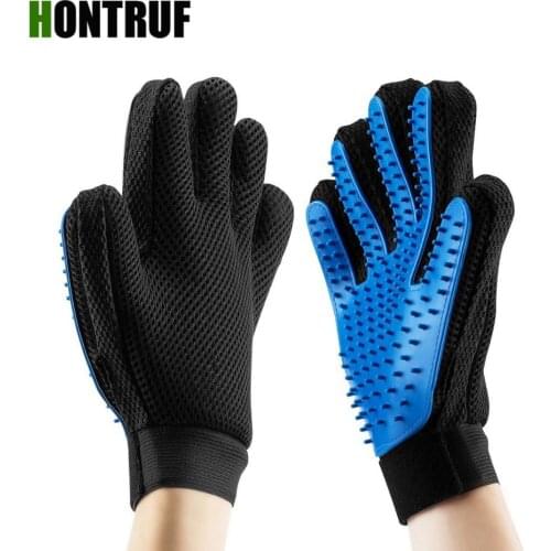 Pet Grooming Glove For Cats Dogs Horses Brush Comb Hair Removal Anti-bite Gloves Multifunctional Pet Massage Gloves