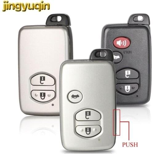 Jingyuqin Remote Car Key Shell For Toyota Aurion Avalon Landcruiser Camry Highlander RAV4 2/3/4 Buttons Smart Key Fob
