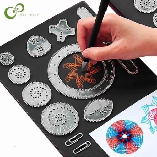 Spirograph Drawing Toys Set Interlocking Gears Wheels Painting Drawing Accessories Creative Educational Toy Spirographs Gift GYH