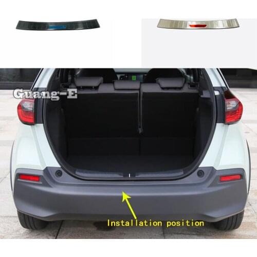Car Styling Body External Rear Bumper Panel Trunk Trim Cover Stainless Steel Sticker Plate Pedal For Honda Fit Jazz 2020 2021