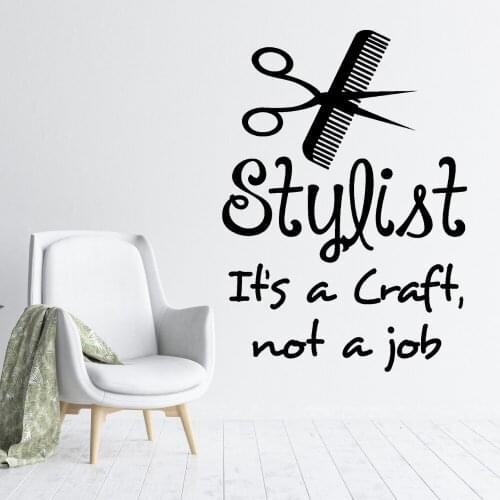 Hair Stylist Quotes Wall Sticker Decal Hair Salon Sticker Haircut Room Wall art Decoration A00476