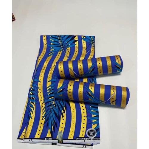 New African Print Wax Fabric Cotton Material Ankara Gold Prints Tissu Stuff Good Quality Pagne For Sewing Wedding Dress 1-34