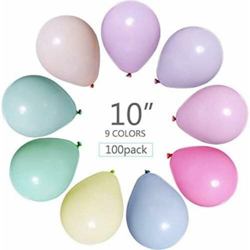 Pack of 100pcs Macaron Candy Colored Party Balloons Pastel Latex Balloons 10 Inch