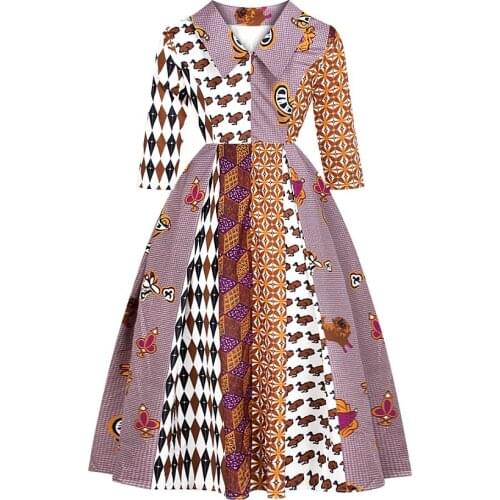Women African Print Dress Traditional Casual Outfits Attire African Clothes Sexy V-neck Evening Party African Dresses For Female