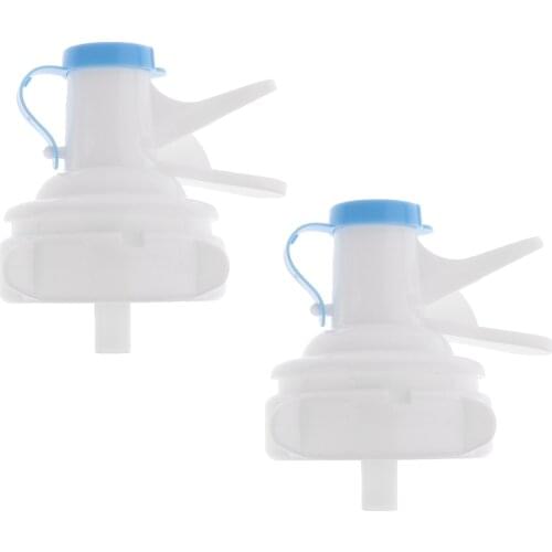 2Pcs 3/5 Gallon Water Bottle Top Spigot Water Drinking Dispenser Valve+Cover