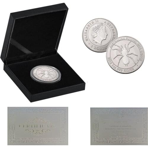 2015 Australian Funnel-Web Spider Commemorative Elizabeth II Collection Silver Coins 1OZ For Gift W/ Luxury Box