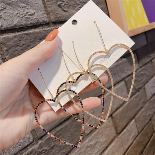 2021 Bling Crystal Long Tassel Earrings Blue Rhinestone Waterdrop Geometric Dangle Drop Earrings Eardrop For Women Jewelry