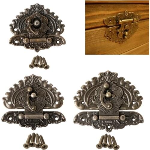 28EB Vintage Retro Style Decorative Hasp Toggle Suitcase Box Lock Hook Latch Buckles