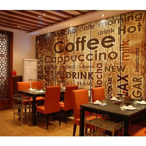 3D three-dimensional relief letters wallpaper wood grain wood cafe restaurant wallpaper retro bar cyber cafe ktv mural