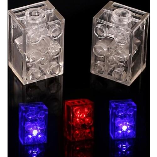 5Pcs/Lot DIY Building Blocks Bricks Colorful LED Light-emitting Baby Compatible Block Kids Toys for Kids Funny Birthday Gifts