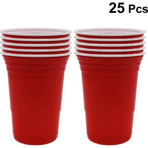 50pcs 450ml Disposable Plastic Cups Tableware Party Supplies For Game Cafe Bar Restaurant Disposable Cup For Home Wedding