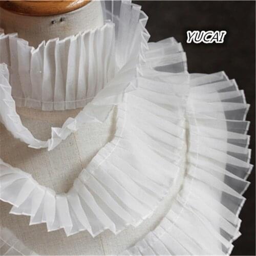 50x6cm Organza embossing step small texture three-dimensional lace fabric dress clothing accessories DIY