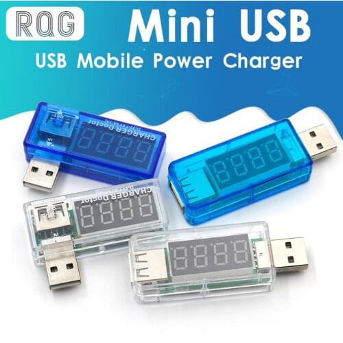 Digital USB Mobile Power charging current voltage Tester Meter Mini USB charger doctor voltmeter ammeter Turn transparent