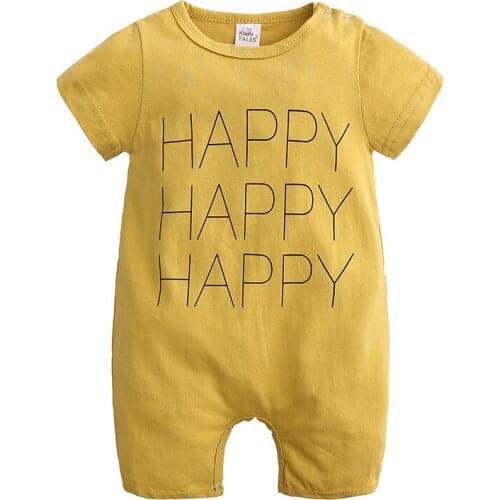 Childrens Wear Summer With New Ins Boys And Girls Baby Short-Sleeved Cotton Boxer Jumpsuits Baby Climb Clothes Rompers Baby