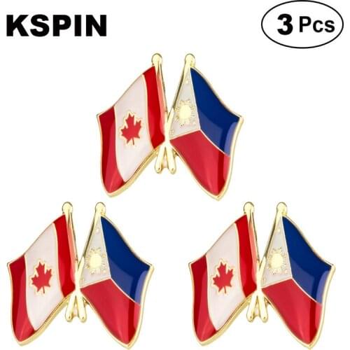 Canada & Philippines Frendship Lapel Pin Brooches Pins Flag badge Brooch Badges