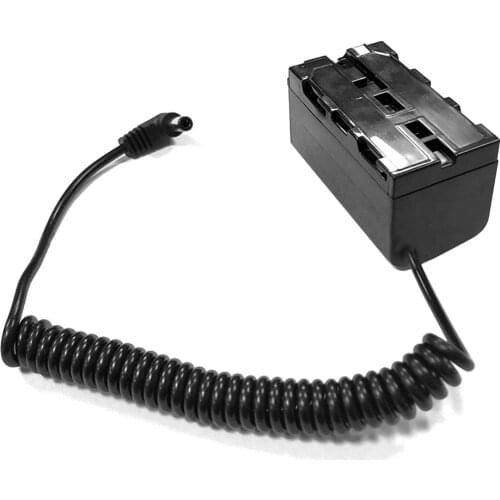 NP-F750 Dummy Battery DC Coupler Connector Spring Cable Battery Replacement for Monitor External Power for Viltrox Aitus Monitor