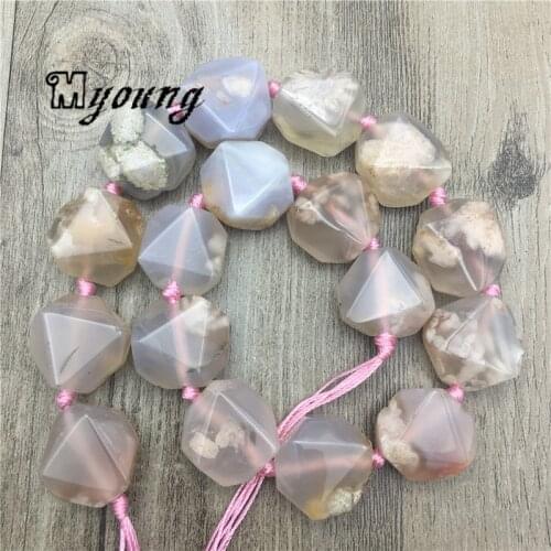 Faceted Cherry Agates Stone Nugget Beads,Natural Gems Stone Pendant Beads For DIY Jewelry MY2052