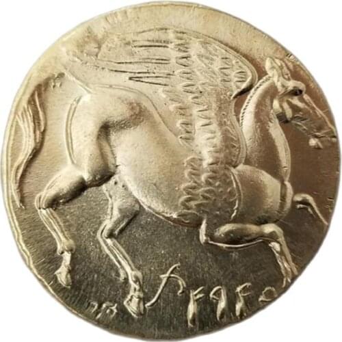Greece Commemorative Coin Gold Horse With Wings Mini Coin Collection Home Decorations Crafts Souvenir Memento Gift