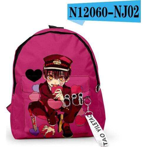 2021 Hot Anime Jibaku Shounen Hanako-Kun Backpack Nene Yashiro Printing Boys And Girls Unisex Hip Hop Zipper School Bags