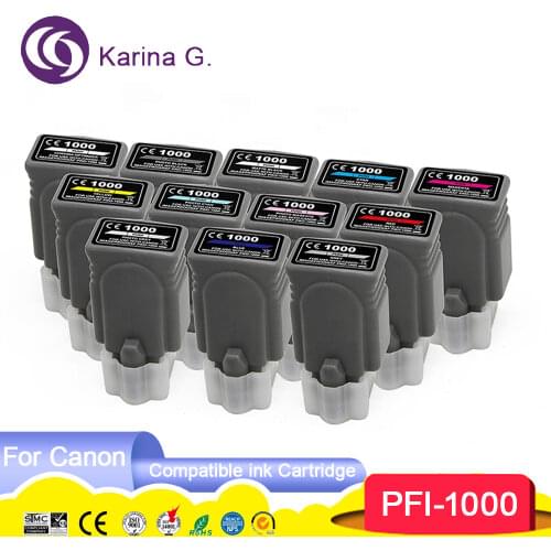 Compatible Pigmen ink cartridge for PFI1000 PFI1000 Suit for Canon imagePROGRAF PRO-1000 Printer