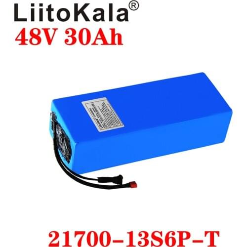 LiitoKala 48V 30Ah 21700 5000mah 13S6P Lithium ion battery Scooter Battery 48v 30ah Electric Bike Battery