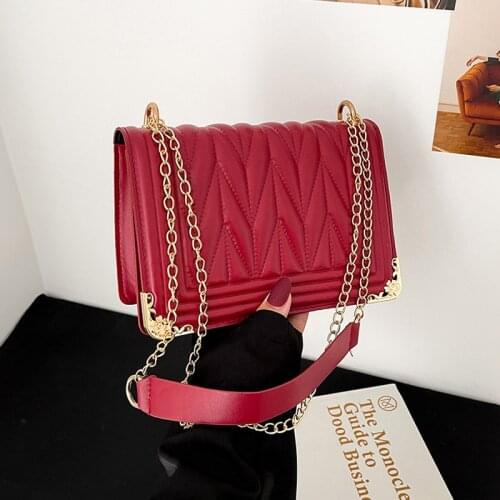 2021 New Chain Strap Shoulder Bag Fashion Flap Crossbody Bags For Women Exquisite Ladies Handbag Female Messenger Bags