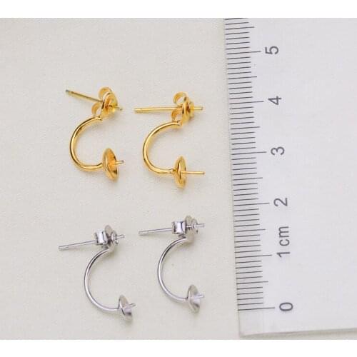 New Arrival Party Earrings Mountings Accessories Findings Jewelry Settings Parts for Pearls Beads Stones Agate Coral Crystal