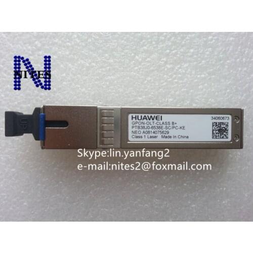 Original new% HUAWEI GPON OLT Class B+ SFP Modules, PTB38J0-653E-SC/PC For GPBD, GPFD card
