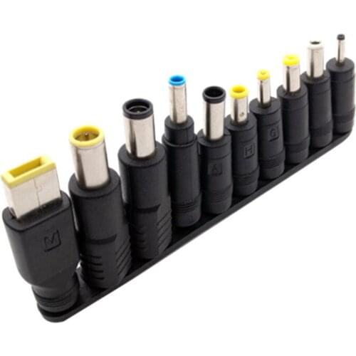 10pcs/set DC 5.5X 2.1mm Female Right Angle Jack Plug Adapter Connectors To Universal Male Plug Power Adaptor For Laptop Notebook