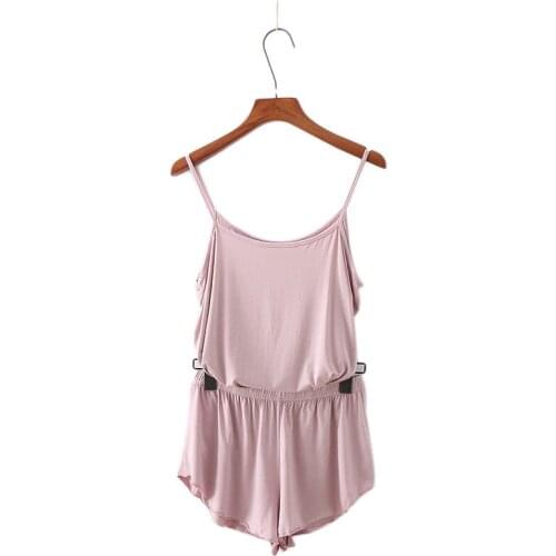 Camisole + Shorts Suit Home Solid Pajamas Set Ladies Two Piece Women Soft Sleepwear Nightwear Nightgown