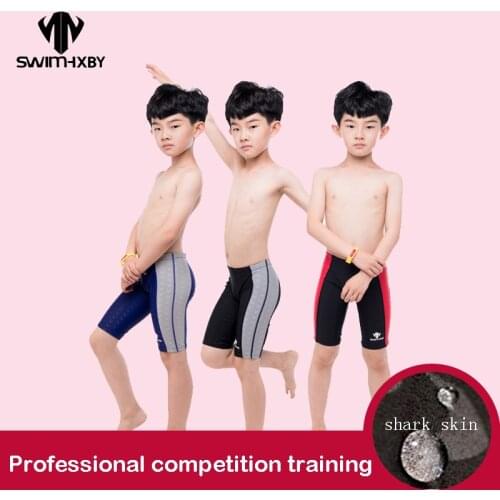 HXBY Swimming Trunks Boys Swimwear Training Childrens Swimsuit For Boy Baby Professional Competition Mens Swimming Trunks 5XL