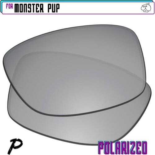 EZReplace Polarized Replacement Lenses for - Oakley Monster Pup Sunglasses - Silver P