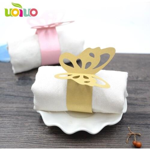 Popular hot sell party favor butterfly shape napkin ring for whlesale and retail