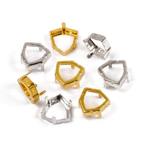 CTBA3BI 4706 Trilliant Copper Empty Claw Settings for Fancy Stones Silver Gold Firmly Set Pedestal Base Jewelry garment