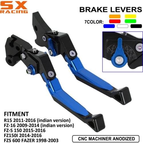 Motorcycle CNC Foldable Handle Adjustable Brake Clutch Lever For YAMAHA R15 FZ-16 FZ-S 150 FZ150L FZS 600 FAZER 1998-2016