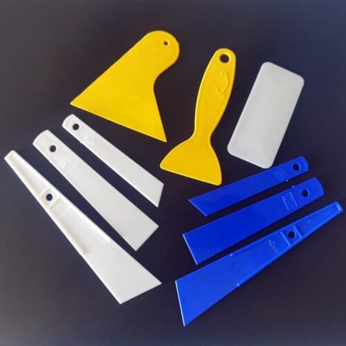 1pc White/blue Plastic Leather Scraper Gluing Gumming Board DIY Handmade Sewing Leather Tool Apply Glue Sheet Leather Accessorie