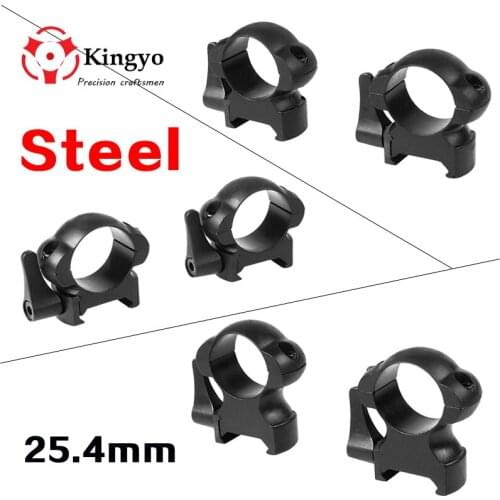 Tactical Steel Low High 1inch 25.4mm Ring Scope Mount QD Quick Release Picatinny Weaver Ring Mount for Hunting Rifle Accessories