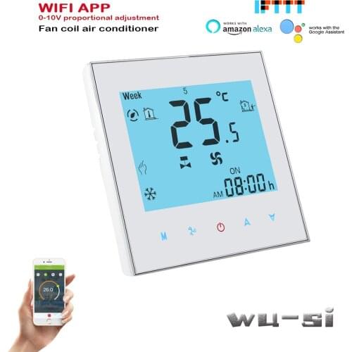 24VAC 95-240VAC 0-10V adjustable output air conditioning thermostat, 2P 4P for heating and cooling