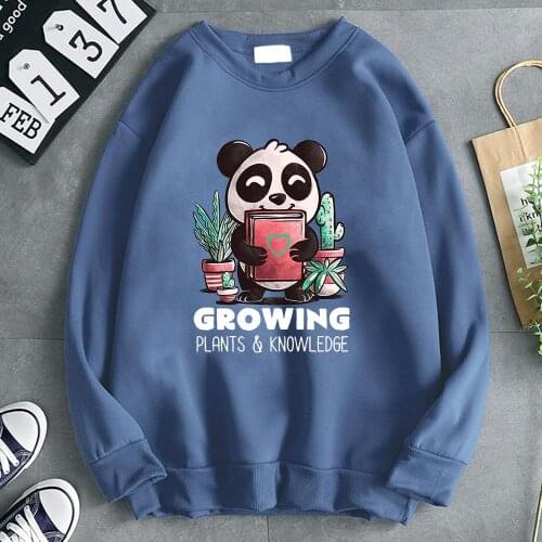 Growing Panda Hoodie Kawaii Cartoon Harajuku MenS Hoodies Long Sleeve Fashion Brand Men Sweatshirts Street Korean Mens Clothes